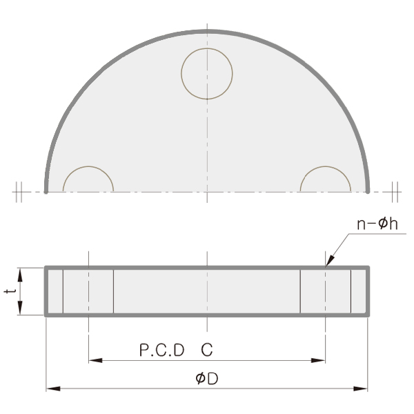 맹후렌지(BLIND FLANGE - JIS)