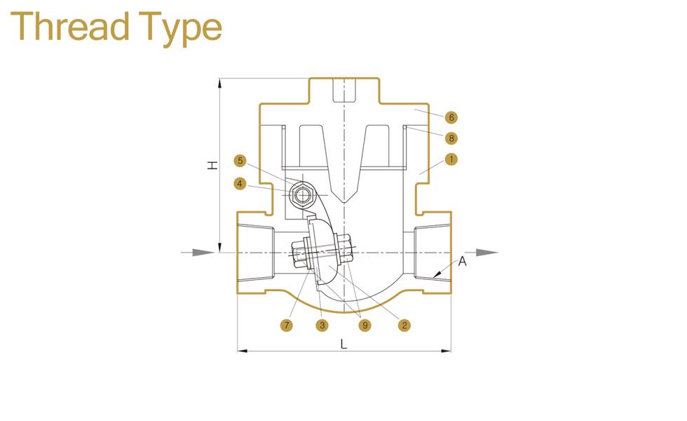 SWING CHECK VALVE THREAD